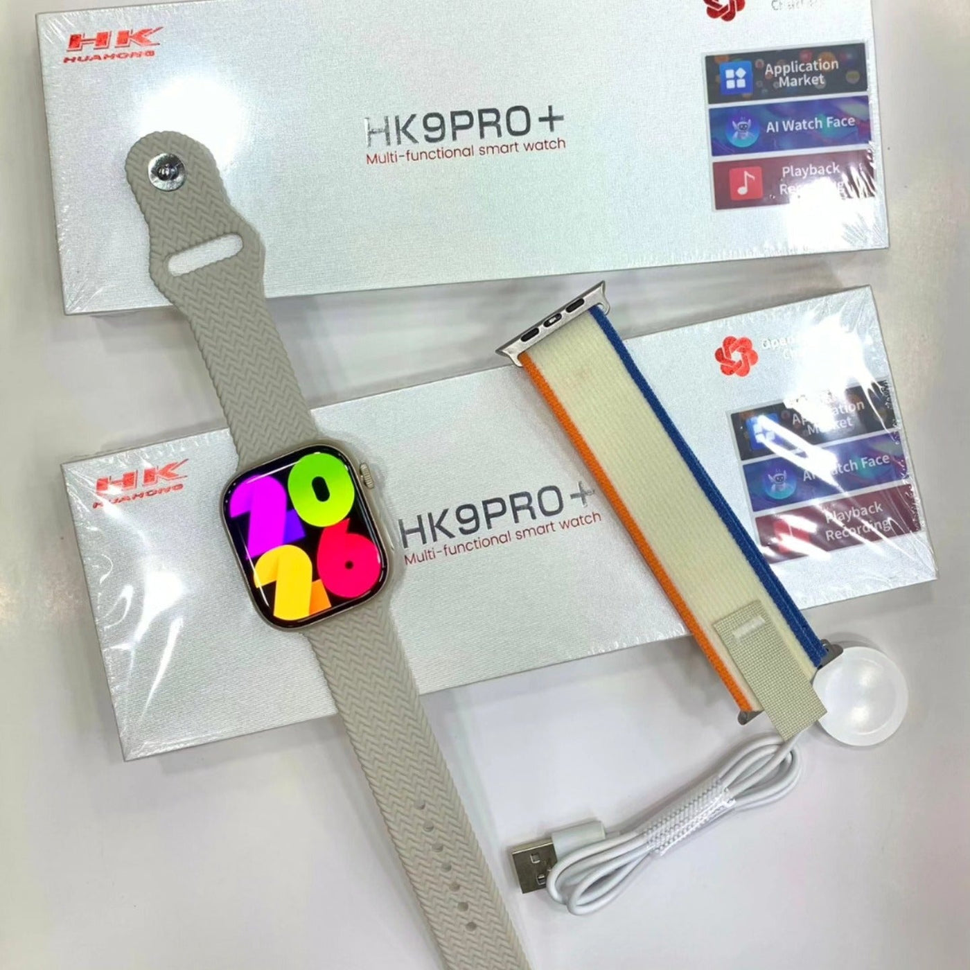 HK9 Pro Plus Smartwatch | Series 9 | Super AMOLED Display | 2GB Memory | AI ChatGPT | Smart Island | Bluetooth Calling