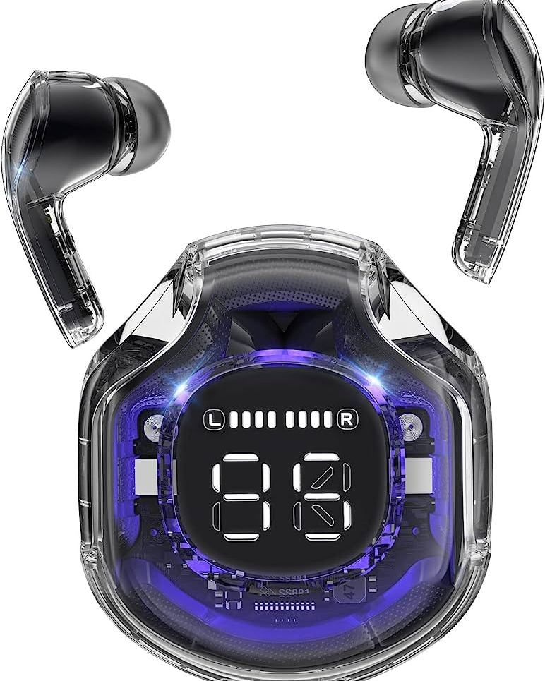 Air 39 Pro Transparent Wireless Earbuds | A39 Bluetooth 5.3 Headset | HiFi AirBuds with Deep Bass & Touch Control