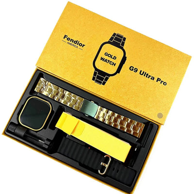 Fendior G9 Ultra Max Gold Smart Watch with 2.02-Inch Full Screen Display