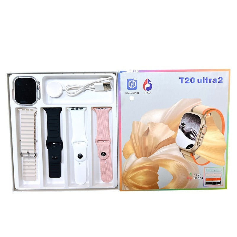 T20 Ultra 2 Smartwatch – Series 9 | Gesture Control, Bluetooth Call, Fitness Tracking, Wireless Charging (Unisex)