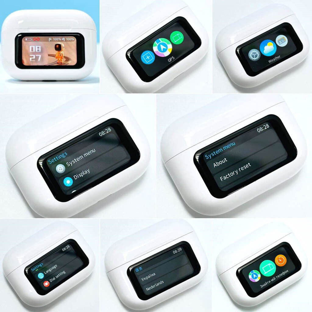 V20 Pro TWS Airbuds | Bluetooth 5.4 | ANC+ENC | Touch Display | 32H Battery