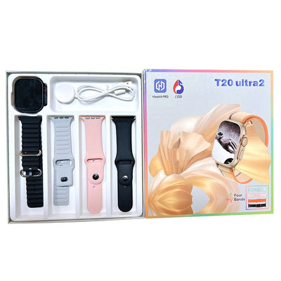 T20 Ultra 2 Smartwatch – Series 9 | Gesture Control, Bluetooth Call, Fitness Tracking, Wireless Charging (Unisex)