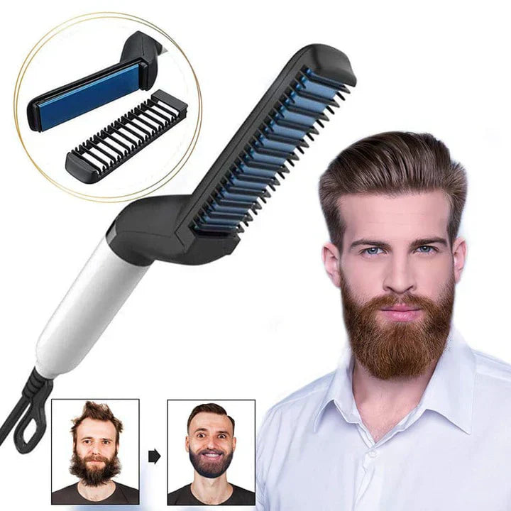 Hair Straightener For Men Multifunctional Comb Curling Electric Brush Beard Comb