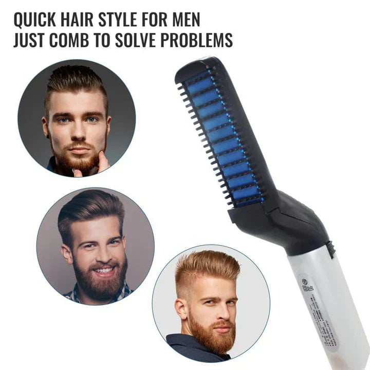 Hair Straightener For Men Multifunctional Comb Curling Electric Brush Beard Comb