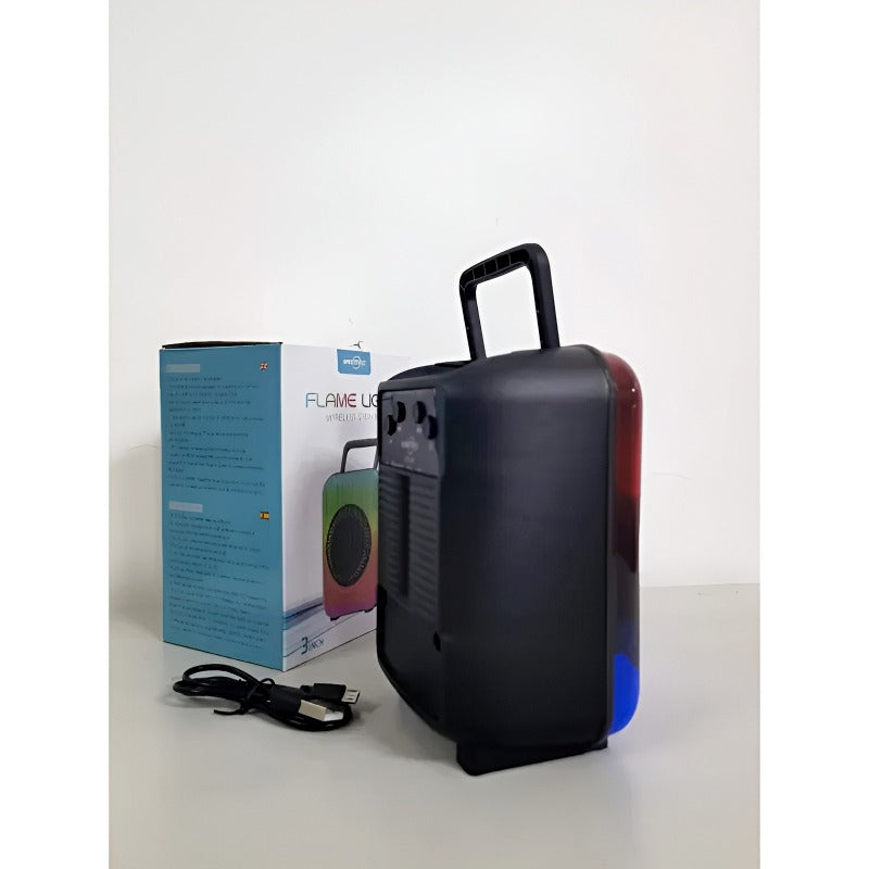 GTS-1867 Mini Portable 3-Inch Wireless Speaker – Rechargeable with Flame Lighting Effect