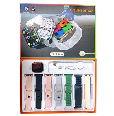 S10 Pro Max Series 9 Smartwatch – 7-in-1 Straps | HD Display | Bluetooth Calling | Music Control | Unisex