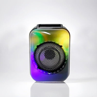 GTS-1867 Mini Portable 3-Inch Wireless Speaker – Rechargeable with Flame Lighting Effect