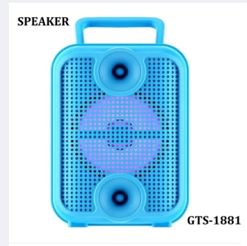 GTS-1881 GlowBeat 3-Inch Bluetooth Speaker with Dynamic Lighting Effects